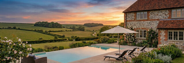 Infinity Edge Swimming Pool Installation. Desjoyaux Pools